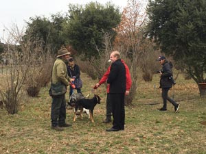 Bishop blessing truffle dogs and gatherers